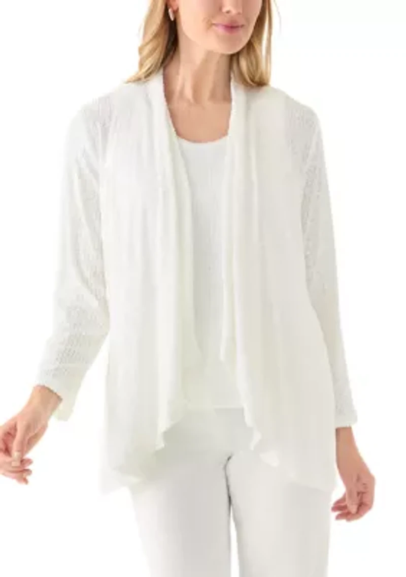 Petite Open Front Cardigan