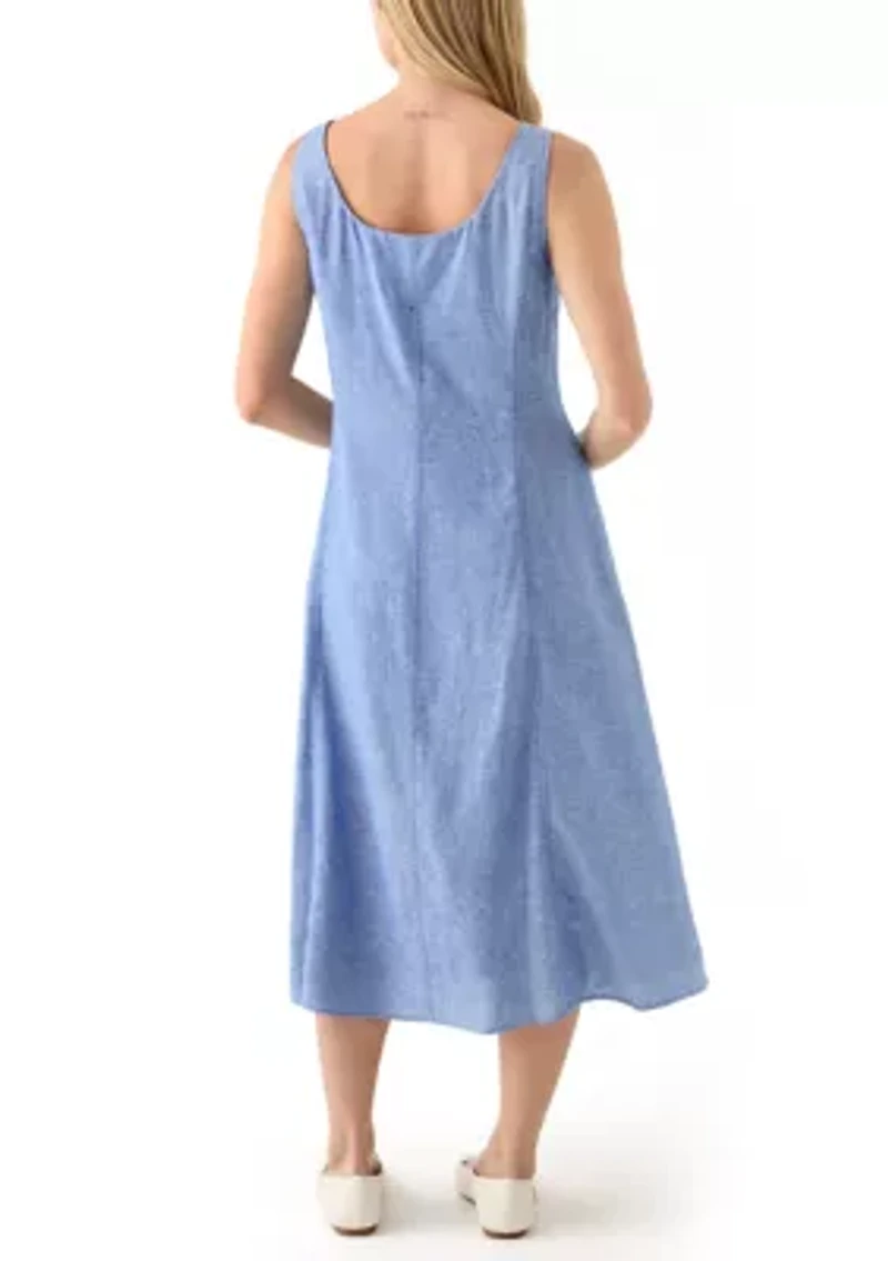 Petite Sleeveless Linen Tank Dress