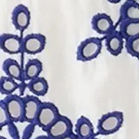 Petite Eyelet Button Down Shirt