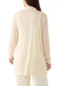 Women's Drape Front Sequin Cardigan