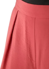 Petite Pleat Front Wide Leg Pants