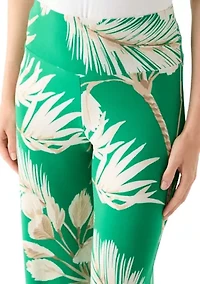 Petite High Rise Tropical Printed Pants