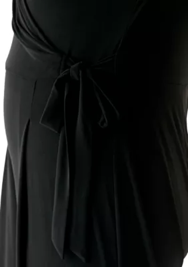 Plus Sleeveless V-Neck Jumpsuit