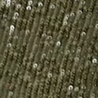 Plus Boat Neck Dolman Sleeve Sequin Mesh T-Shirt