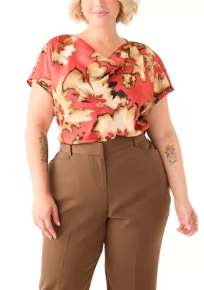 Plus Dolman Sleeve Spiced Berry Blouse