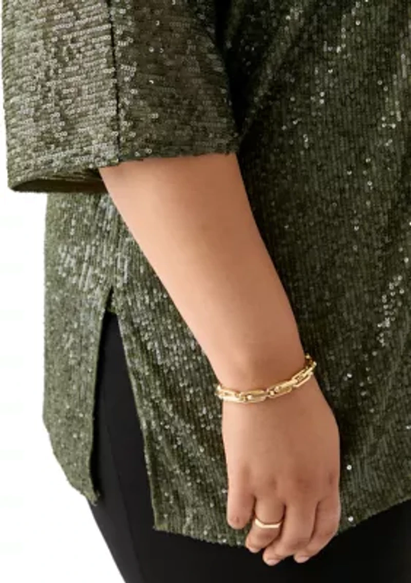 Plus Sequin Kimono Cardigan