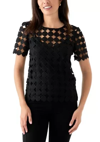 Women's Short Sleeve Lace T-Shirt