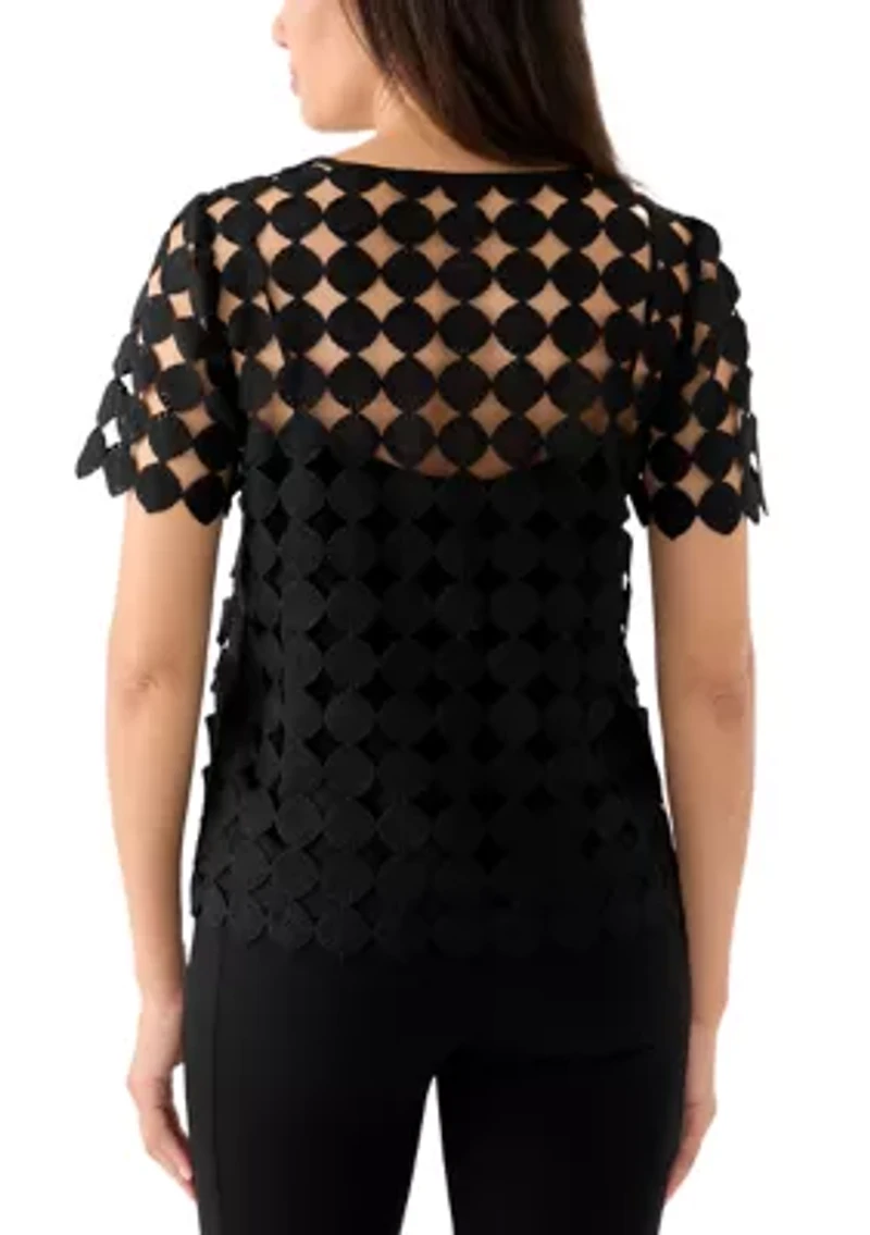 Women's Short Sleeve Lace T-Shirt