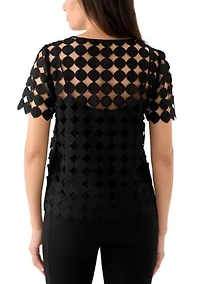 Women's Short Sleeve Lace T-Shirt
