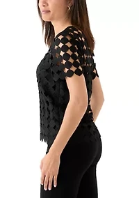 Women's Short Sleeve Lace T-Shirt