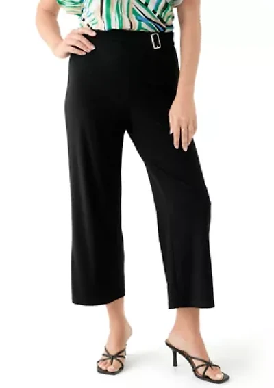 Petite Cropped Printed Palazzo Pants