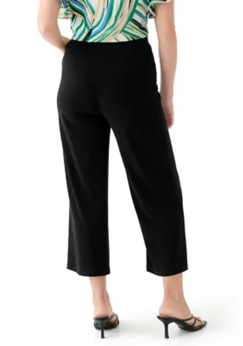 Petite Cropped Printed Palazzo Pants