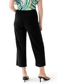 Petite Cropped Printed Palazzo Pants