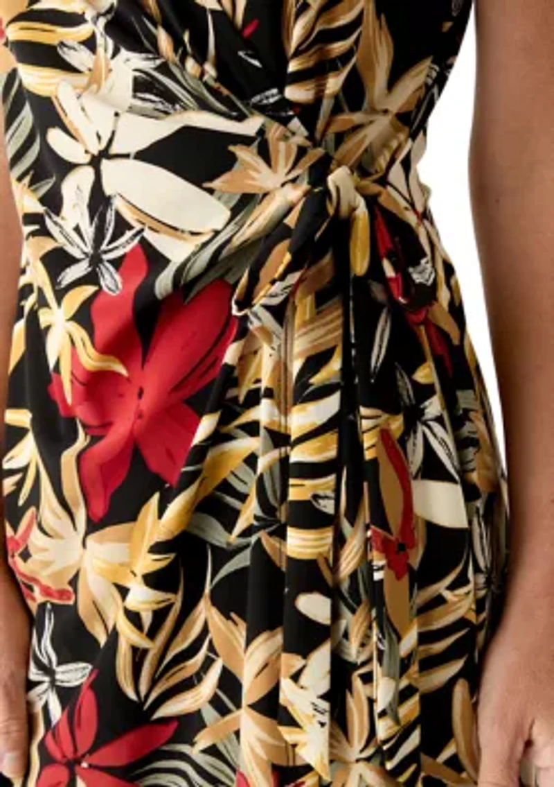 Women's Flutter Sleeve Classic Wrap Dress