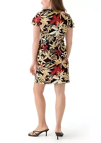 Petite Flutter Sleeve Wrap Dress