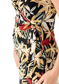 Petite Flutter Sleeve Wrap Dress