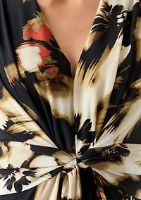 Petite Sleeveless Printed V-Neck Dress
