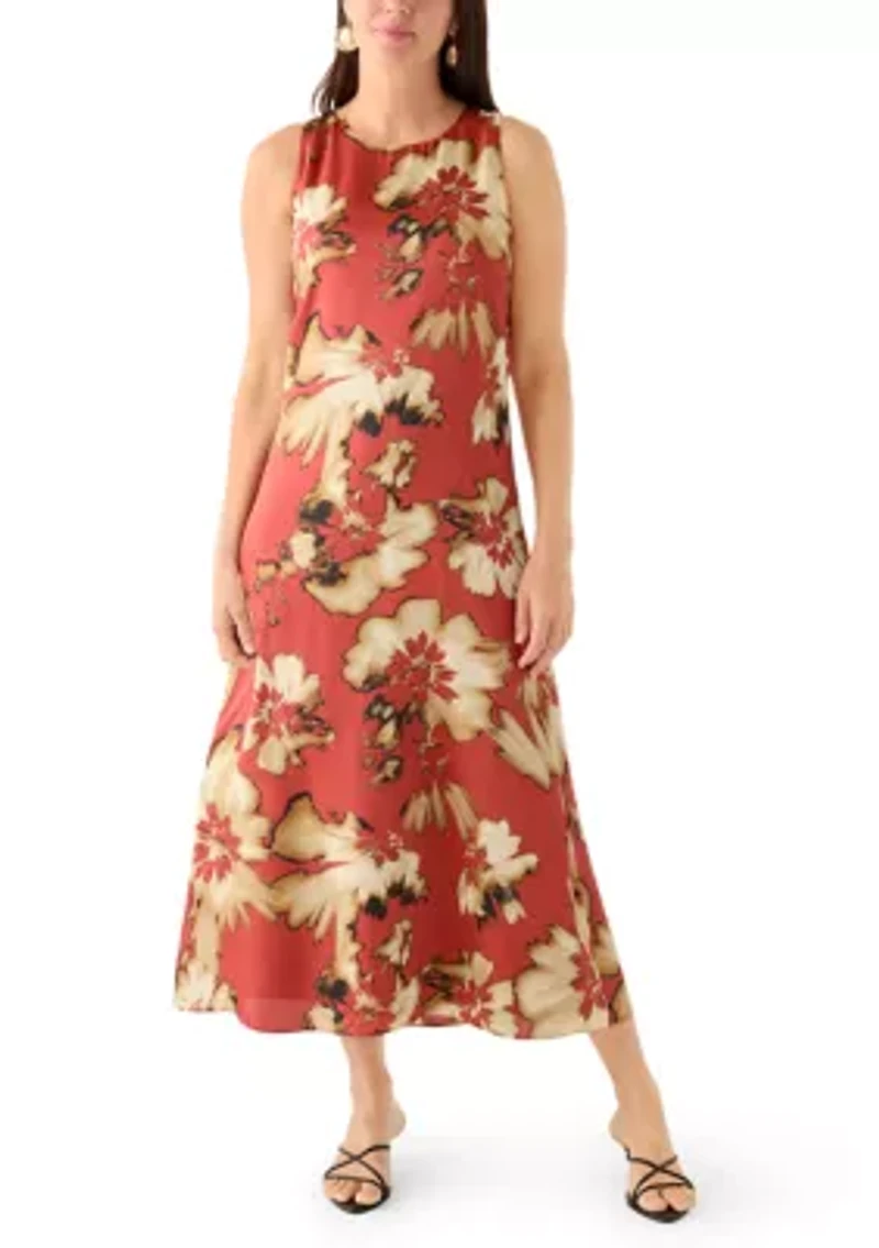 Women's Sleeveless Floral Midi Dress