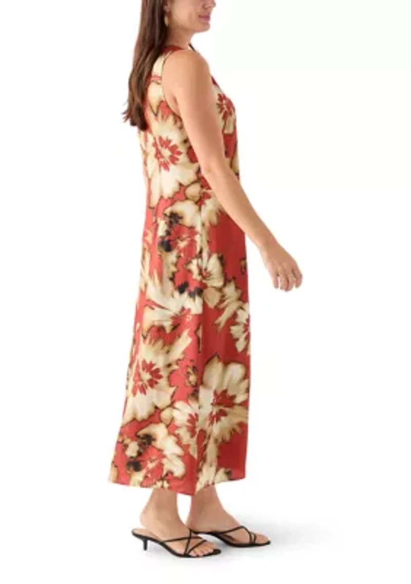 Women's Sleeveless Floral Midi Dress