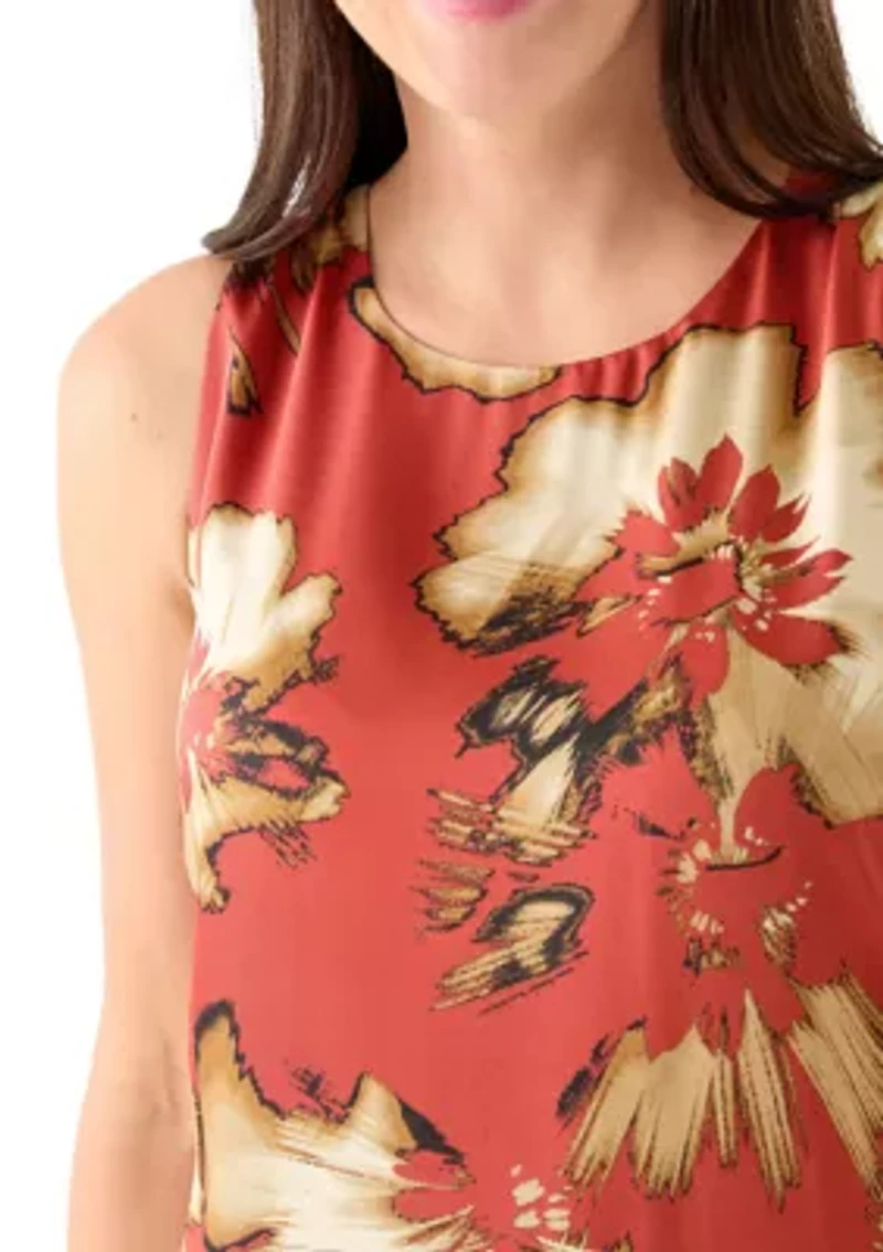 Women's Sleeveless Floral Midi Dress