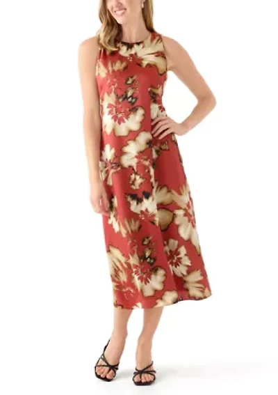 Petite Spiced Berry Multi Printed Slip Dress