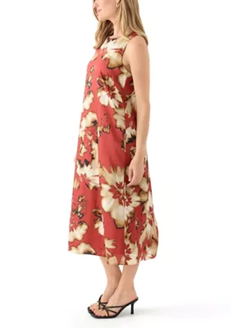 Petite Spiced Berry Multi Printed Slip Dress