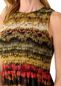 Women's Smocked Bodice Tiered Dress