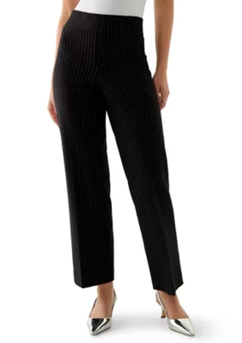 Women's Wide Leg Pinstripe Trousers