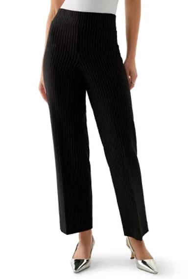 Women's Wide Leg Pinstripe Trousers