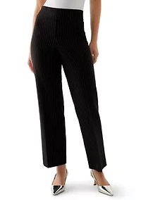 Women's Wide Leg Pinstripe Trousers