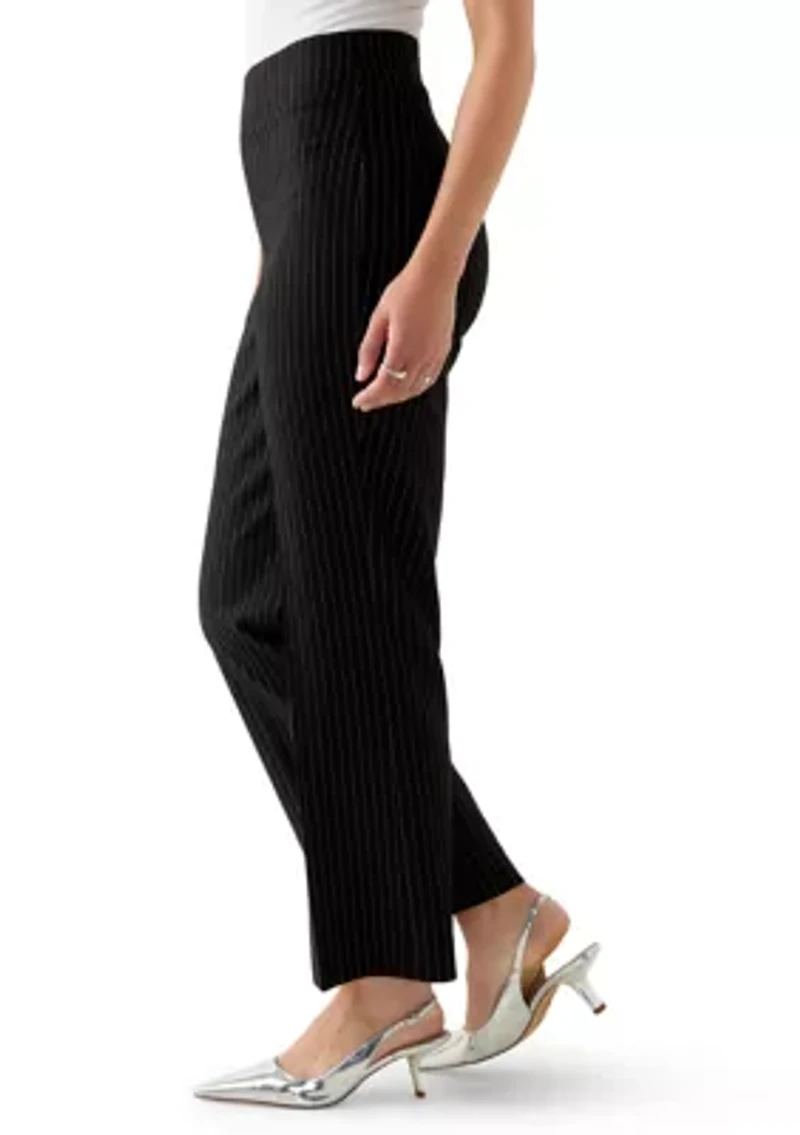 Women's Wide Leg Pinstripe Trousers
