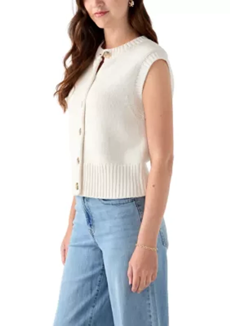 Petite Button Front Vest