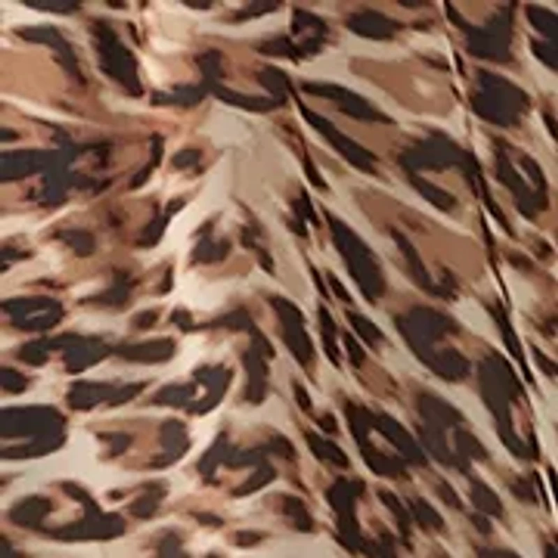 Women's Smocked Bodice Animal Print Maxi Dress