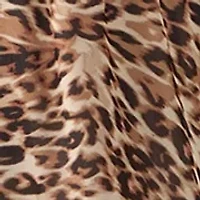 Women's Smocked Bodice Animal Print Maxi Dress