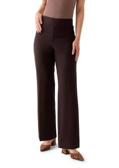 Petite Wide Leg Compression Trousers