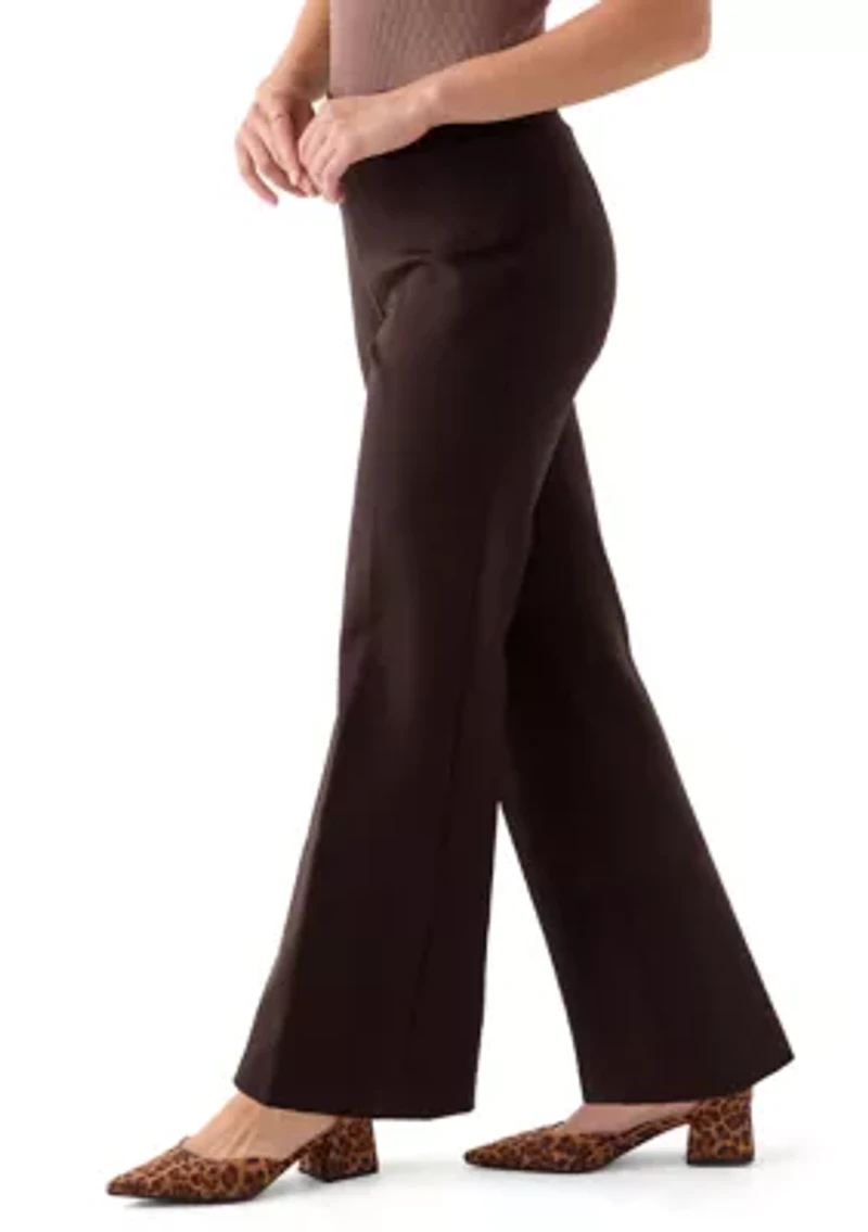 Petite Wide Leg Compression Trousers