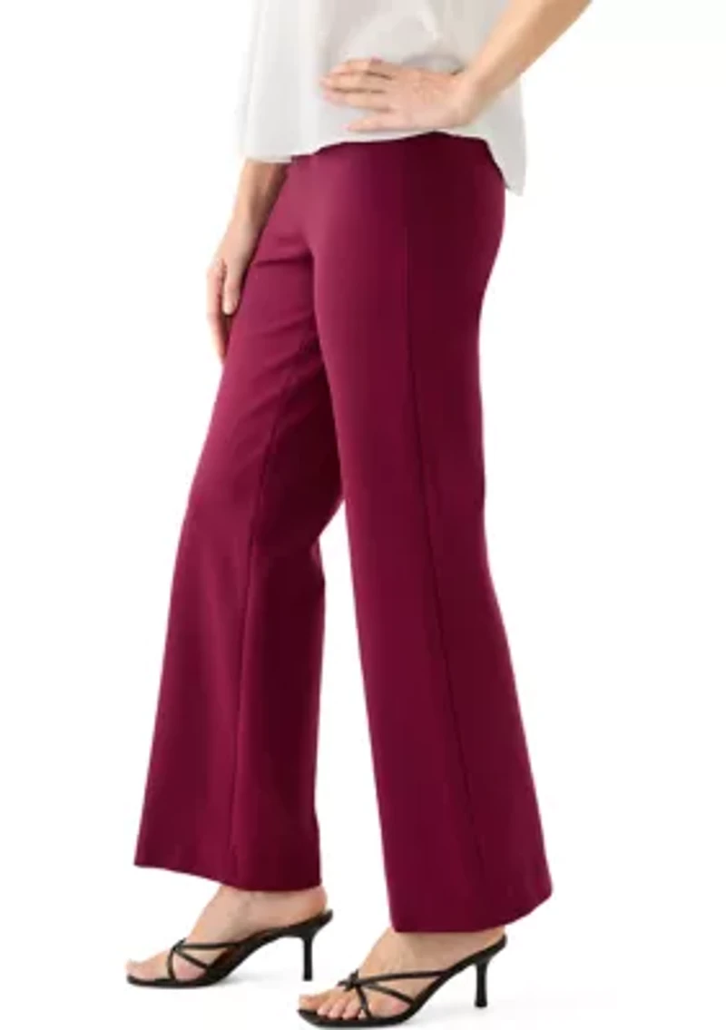 Petite Wide Leg Compression Trousers