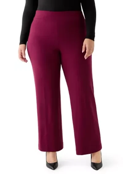 Plus Pull On Wide Leg Compression Pants