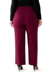Plus Pull On Wide Leg Compression Pants