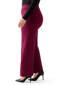 Plus Pull On Wide Leg Compression Pants