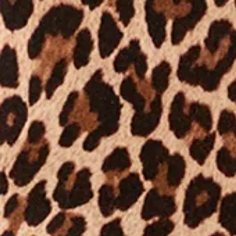 Petite Fly Front Animal Print Boot Leg Pants
