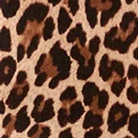 Petite Fly Front Animal Print Boot Leg Pants