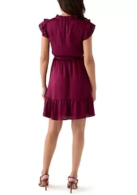 Women's Flutter Sleeve Dress