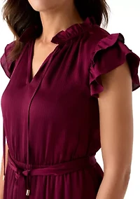 Women's Flutter Sleeve Dress