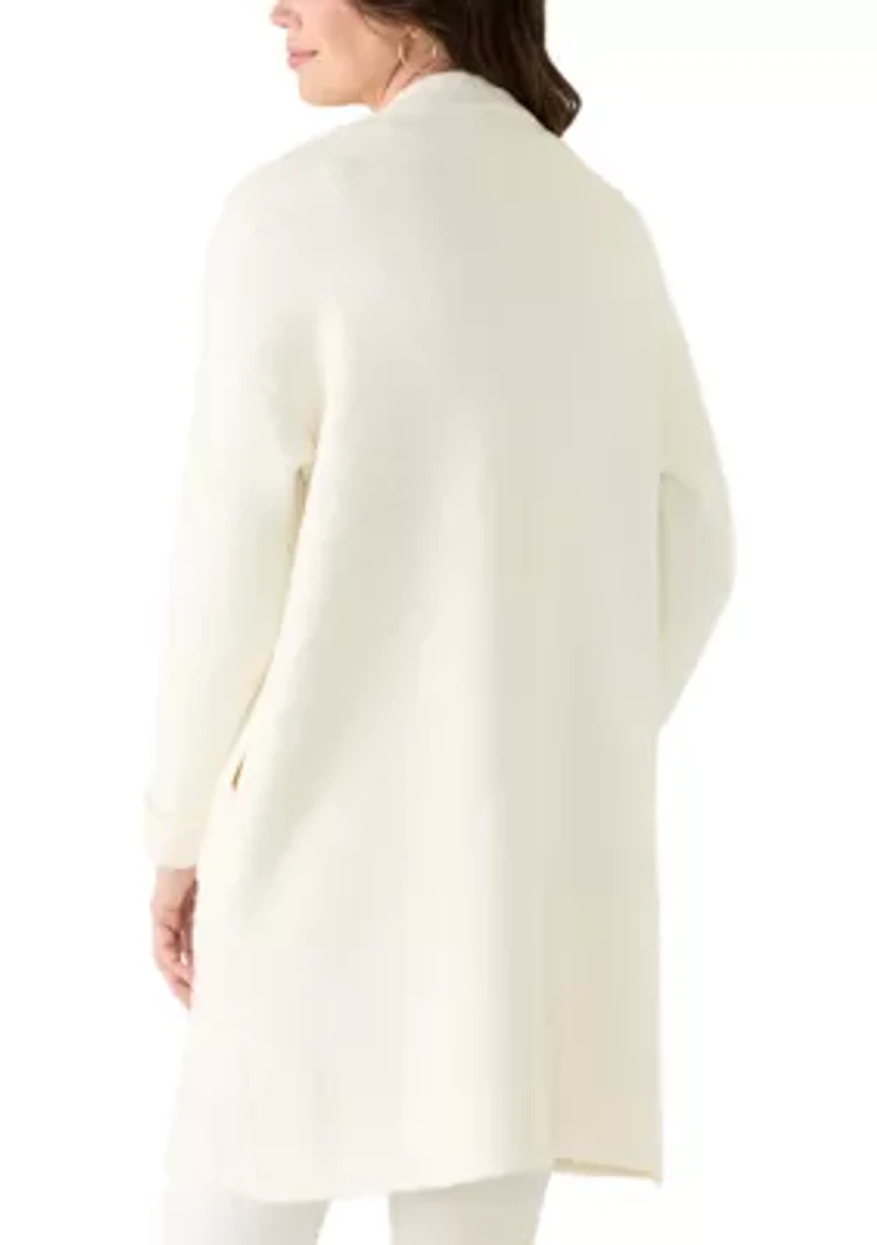 Petite Front Pocket Long Cardigan