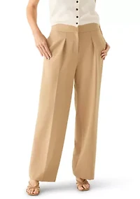 Women's Fit and Flare Wide Leg High Rise Pants