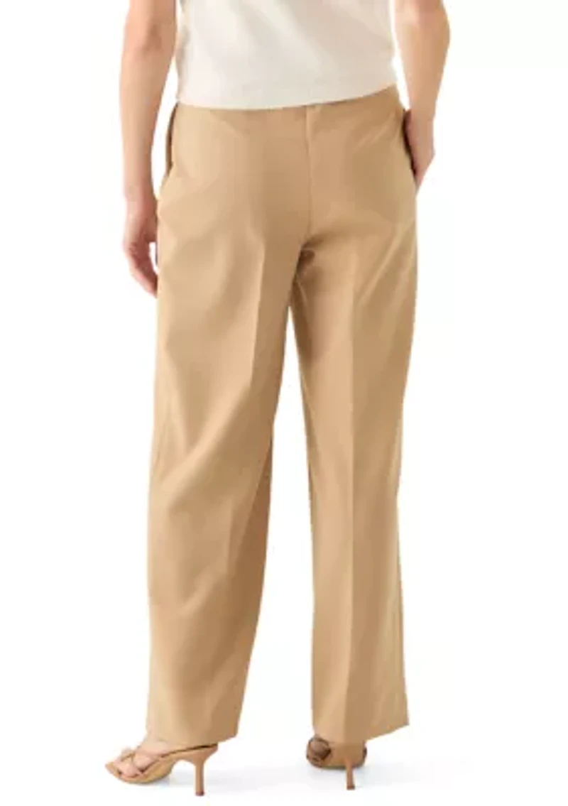 Women's Fit and Flare Wide Leg High Rise Pants