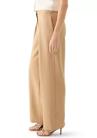 Women's Fit and Flare Wide Leg High Rise Pants