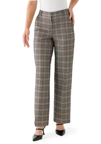 Petite Plaid Trousers