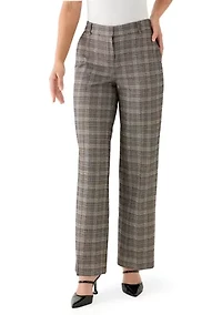 Petite Plaid Trousers